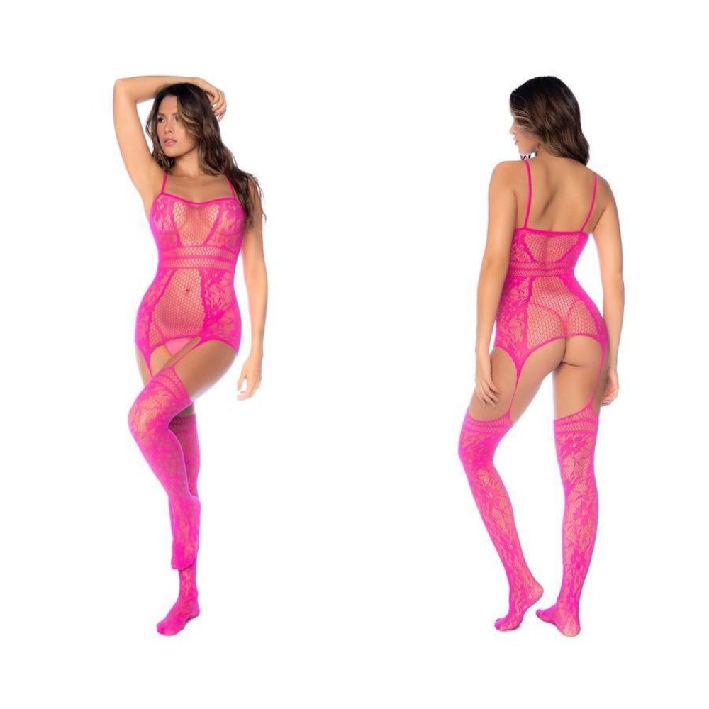 Mapale 1105 Fishnet Bodystocking Color Neon Pink
